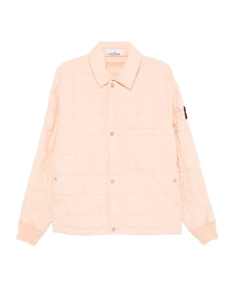 Stone Island quilted logo-patch padded jacket - Rosa Rosa