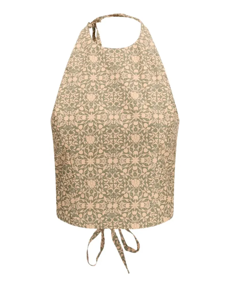 Kristina Ti Neckholder-Kleid mit Blumen-Print - Nude Nude