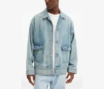 Jeansjacke mit aufgesetzter Tasche - Blau