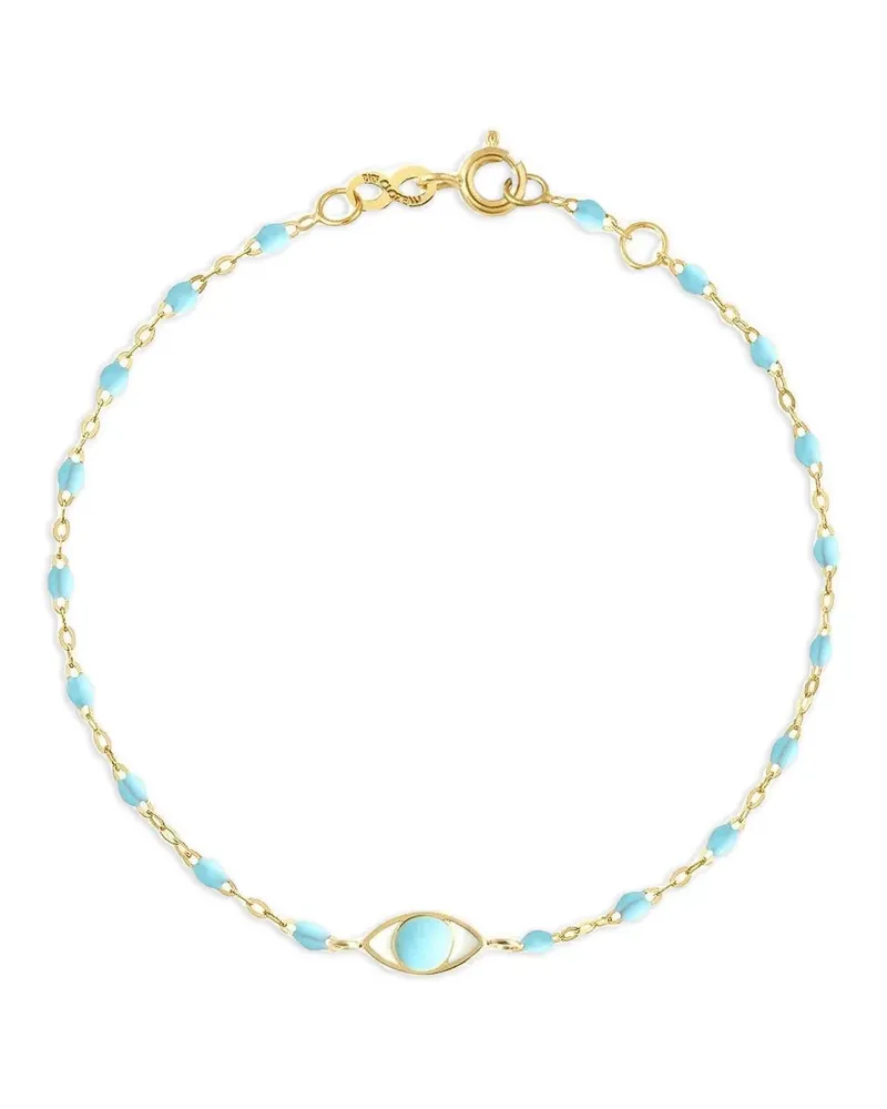 Gigi Clozeau 14kt Gigi Gelbgoldarmband mit Augendetail - Blau Blau