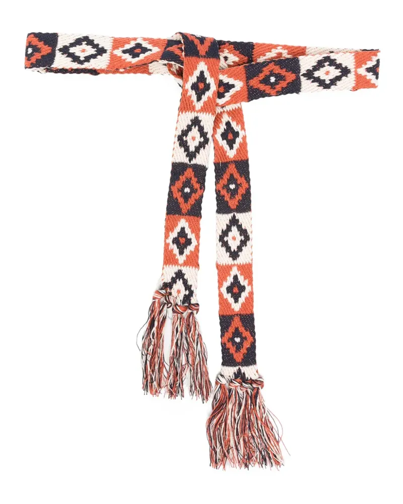 Pierre-Louis Mascia tassel pattern belt - Orange Orange