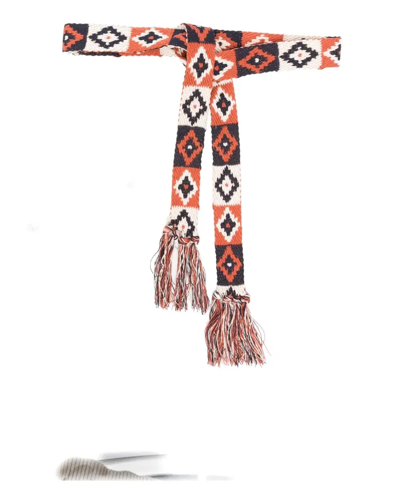 Pierre-Louis Mascia tassel pattern belt - Orange Orange