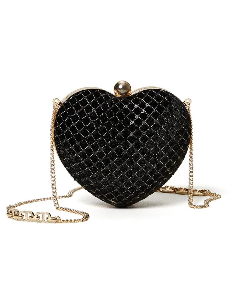 Twin-Set Coup de Coeur Clutch - Schwarz Schwarz