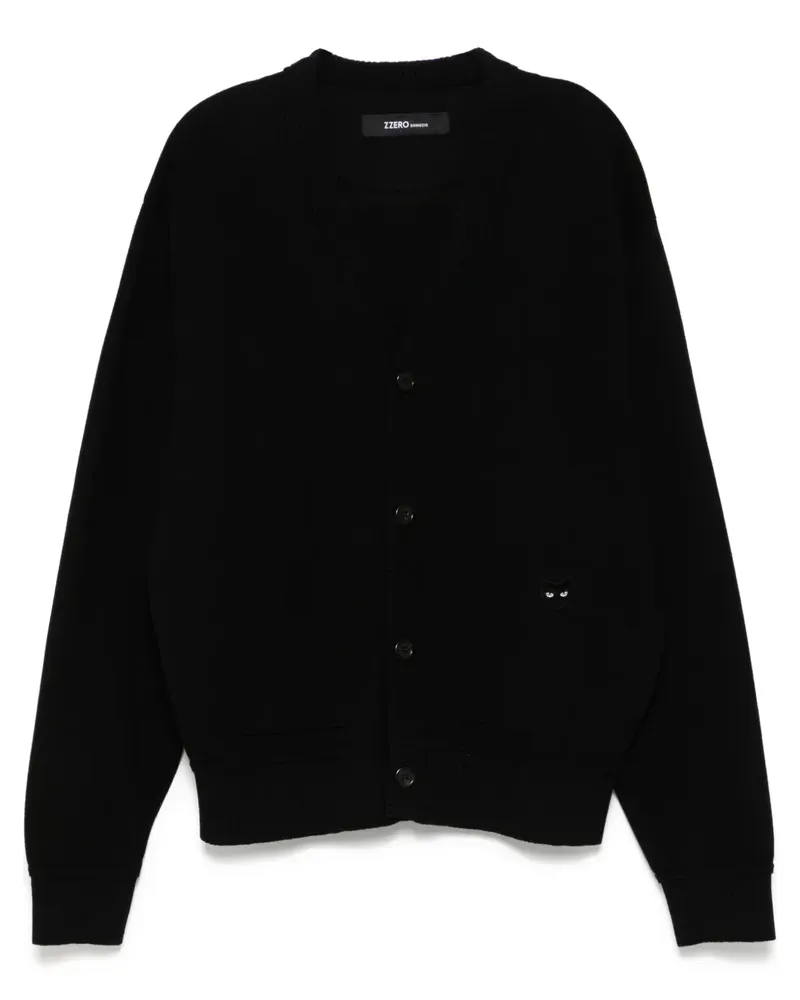 SONGZIO Emblem Cardigan ohne Nähte - Schwarz Schwarz