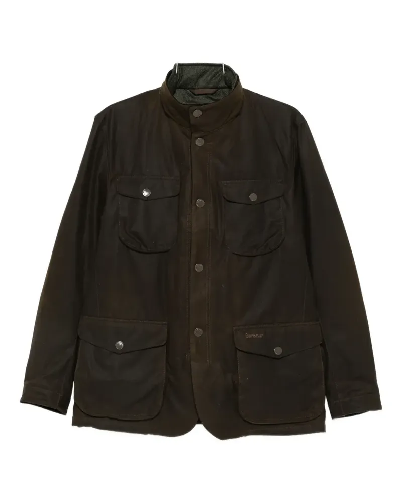 Barbour waxed elbow-patch coat - Grün Grün