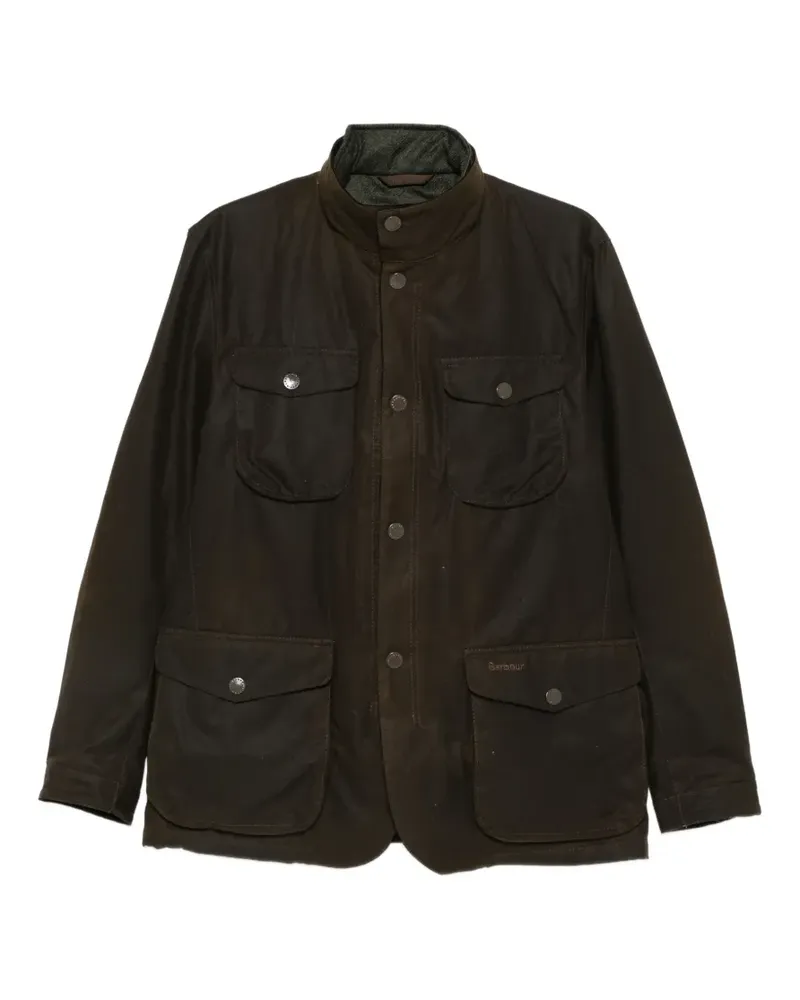 Barbour waxed elbow-patch coat - Grün Grün