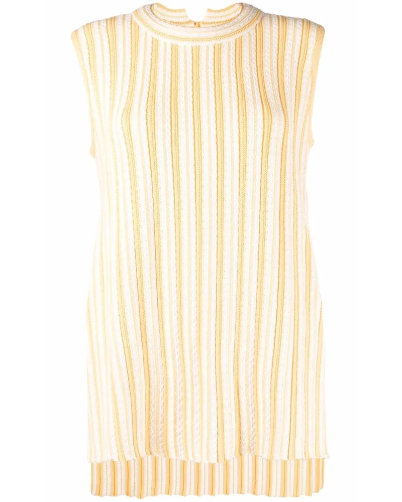 Jil Sander Geripptes Stricktop - Gelb Gelb