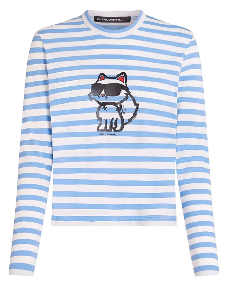 Karl Lagerfeld Ikon Choupette T-Shirt - Blau Blau