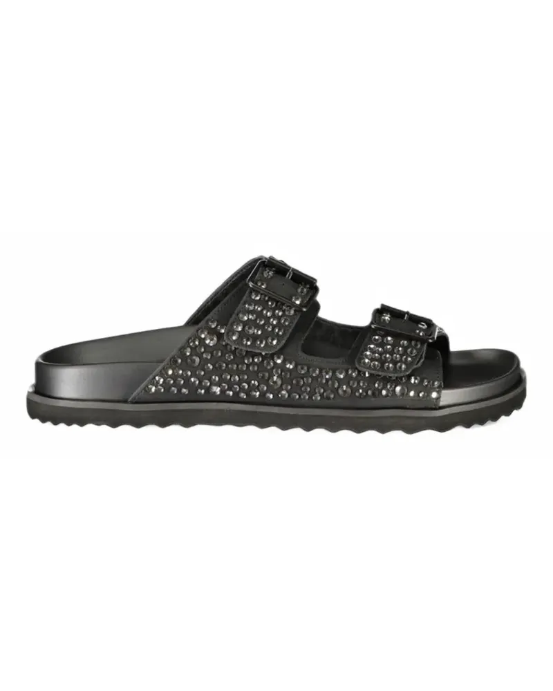 Laura Biagiotti crystal-embellished buckled sandals - Schwarz Schwarz