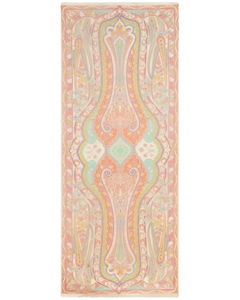Etro Seidenschal mit Print - Orange Orange
