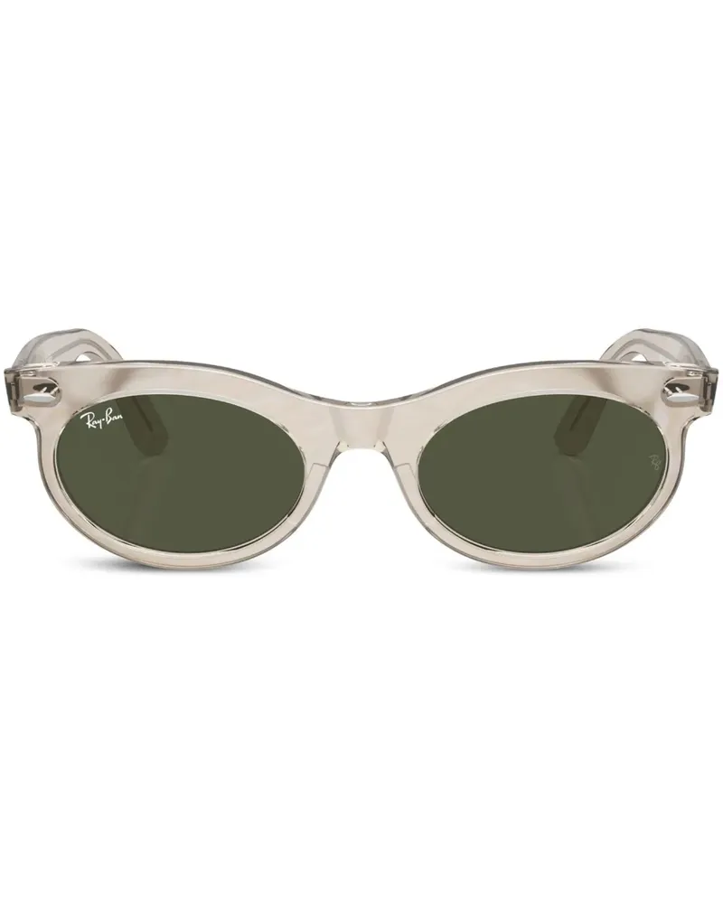 Ray Ban Wayfarer Sonnenbrille mit ovalem Gestell - Nude Nude