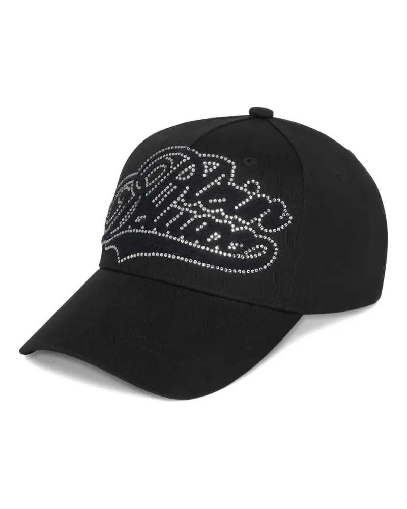 Philipp Plein Baseballkappe mit Strass - Schwarz Schwarz