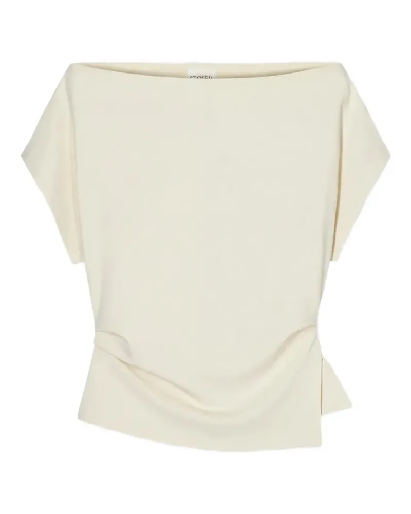 Closed Drapierte Bluse mit U-Boot-Ausschnitt - Nude Nude