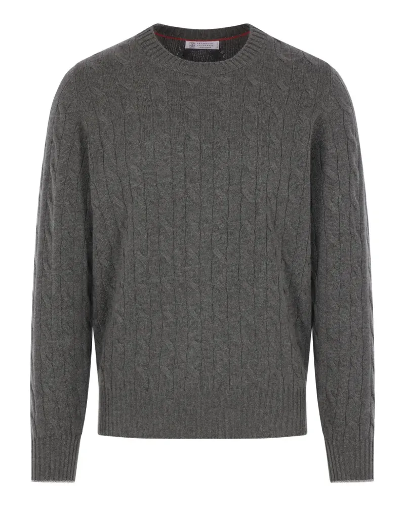 Brunello Cucinelli cable-knit cashmere sweater - Grau Grau