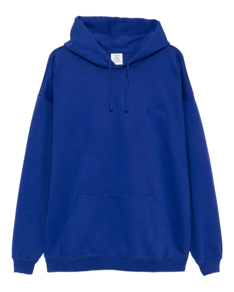 VETEMENTS Hoodie mit Logo-Stickerei - Blau Blau
