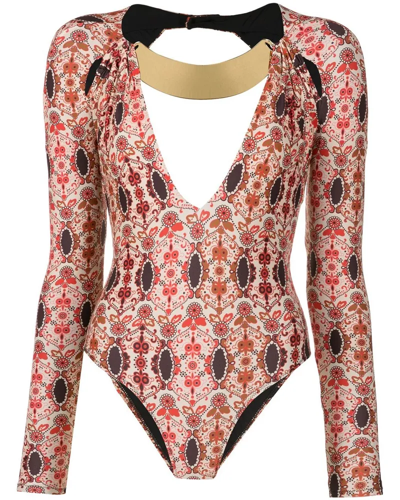 Amir Slama Body mit Blumen-Print - Mehrfarbig Mehrfarbig