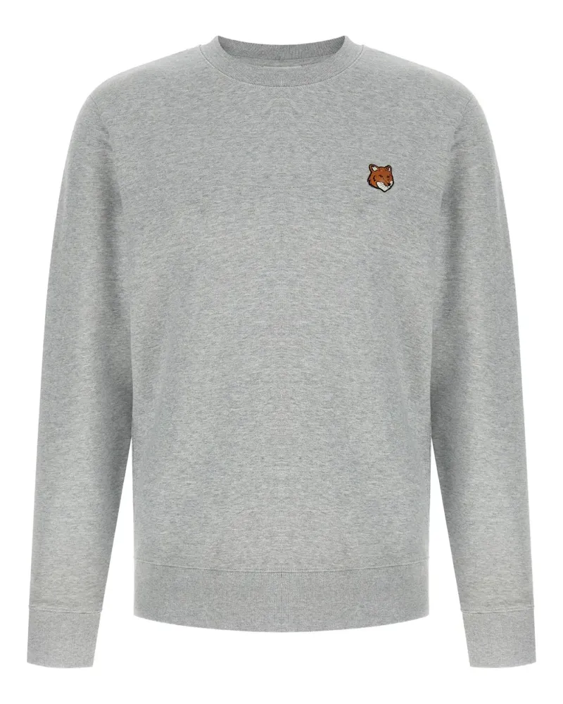 Kitsuné Sweatshirt mit Fuchs-Patch - Grau Grau