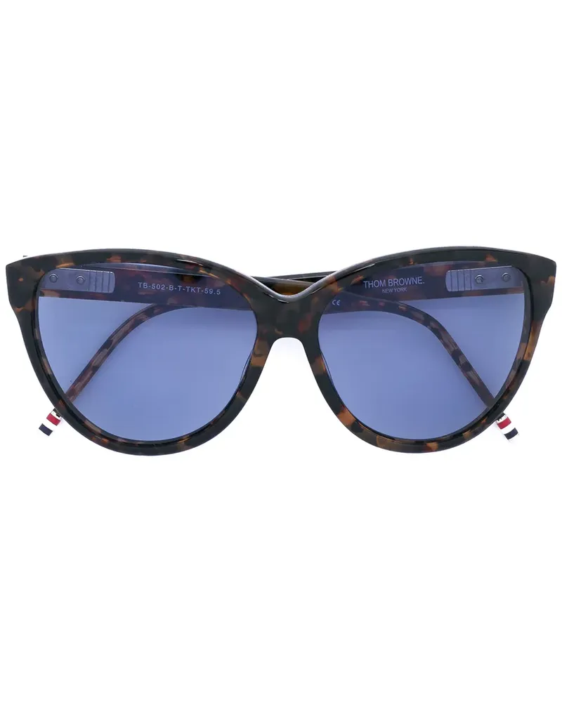 Thom Browne Cat-Eye-Sonnenbrille in Schildpattoptik - Schwarz Schwarz