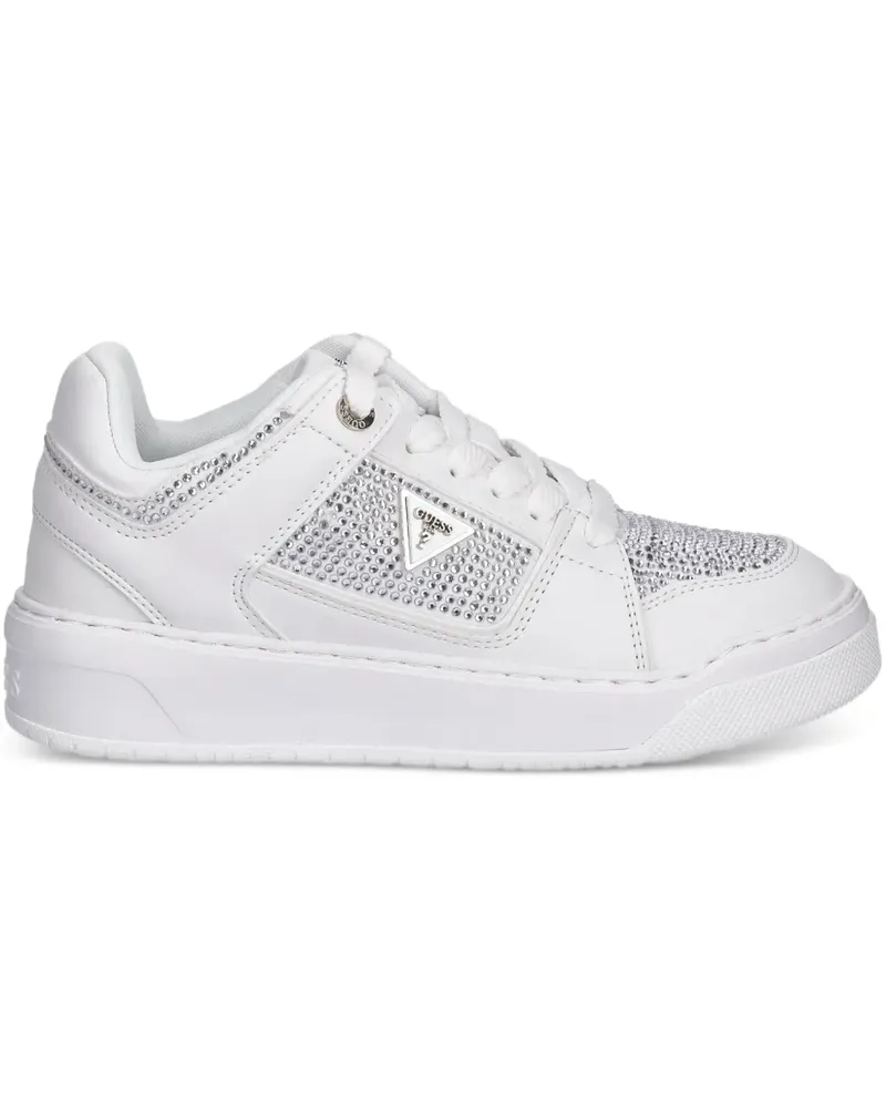 Guess Verzierte Sneakers mit Schnürung - Weiß Weiß
