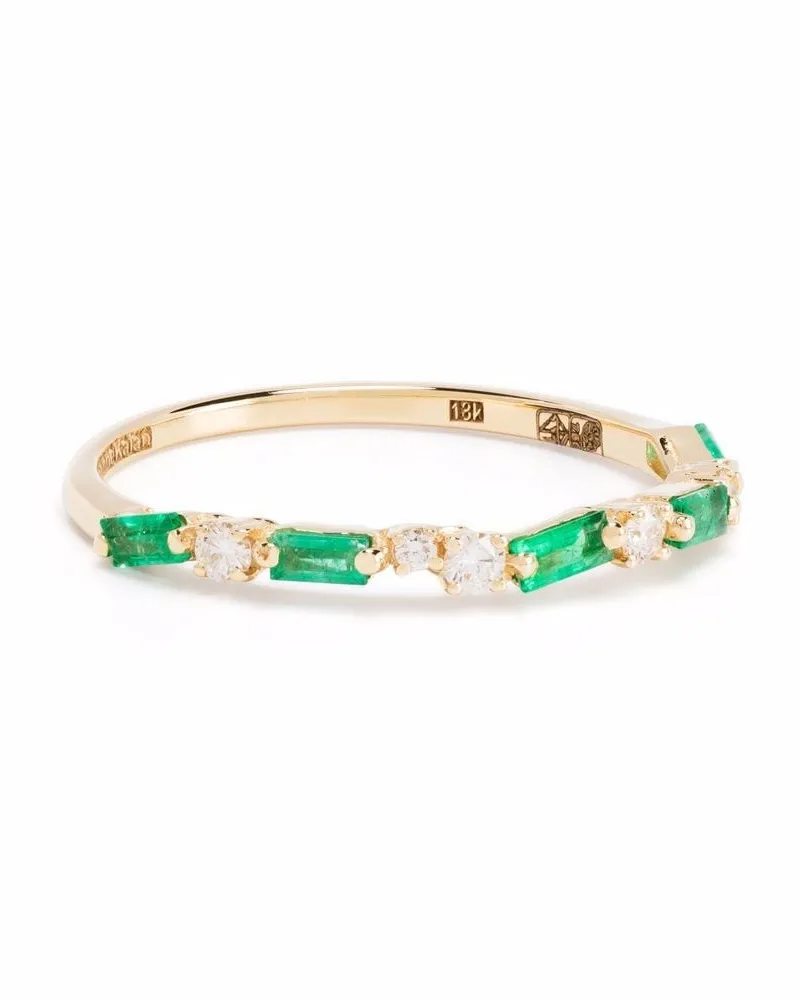 Suzanne Kalan 18kt Gelbgoldring mit Smaragd und Diamanten Gold