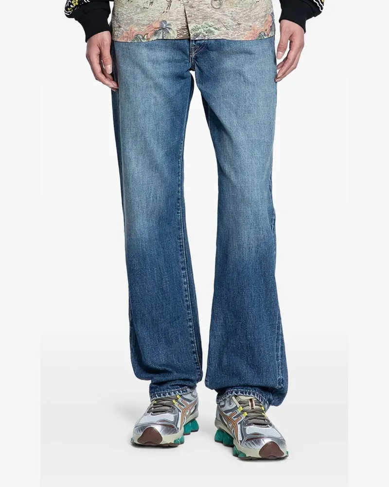 KAPITAL Jeans mit Logo-Patch - Blau Blau