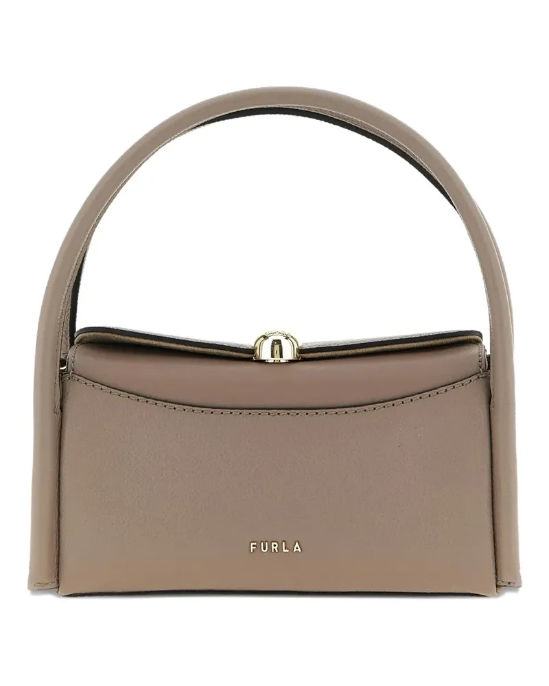 Furla Nicole Mini-Tasche mit gekörntem Effekt - Nude Nude
