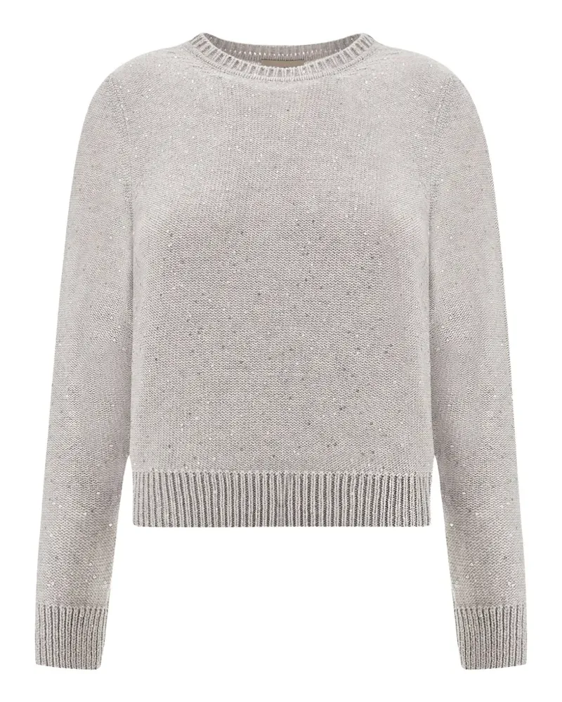 Paul & Shark sequin-embellished crew-neck sweater - Grau Grau