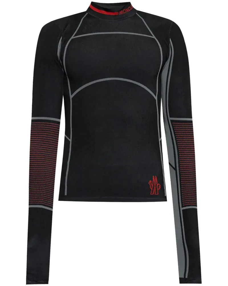 Moncler Langarmshirt im Layering-Look - Schwarz Schwarz