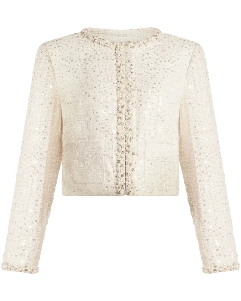 LoveShackFancy Jacke mit Kunstperlen - Nude Nude