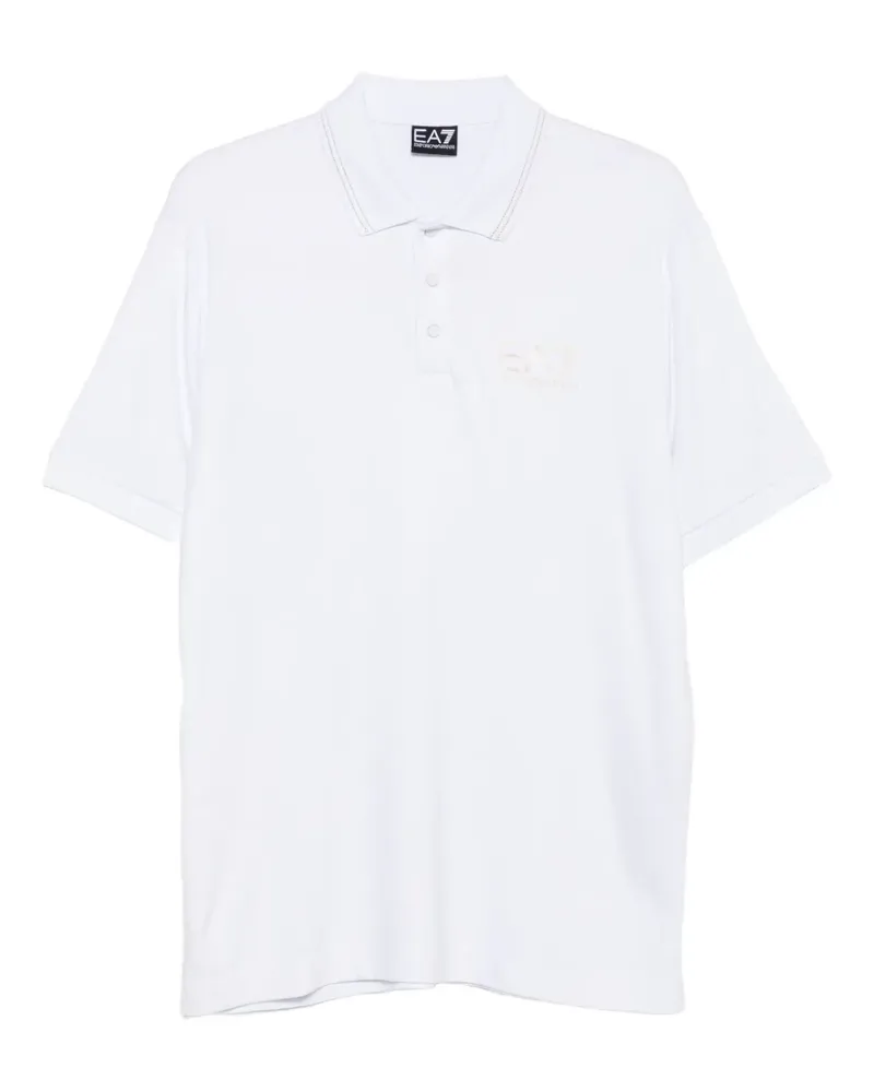 EA7 Poloshirt mit Logo - Weiß Weiß