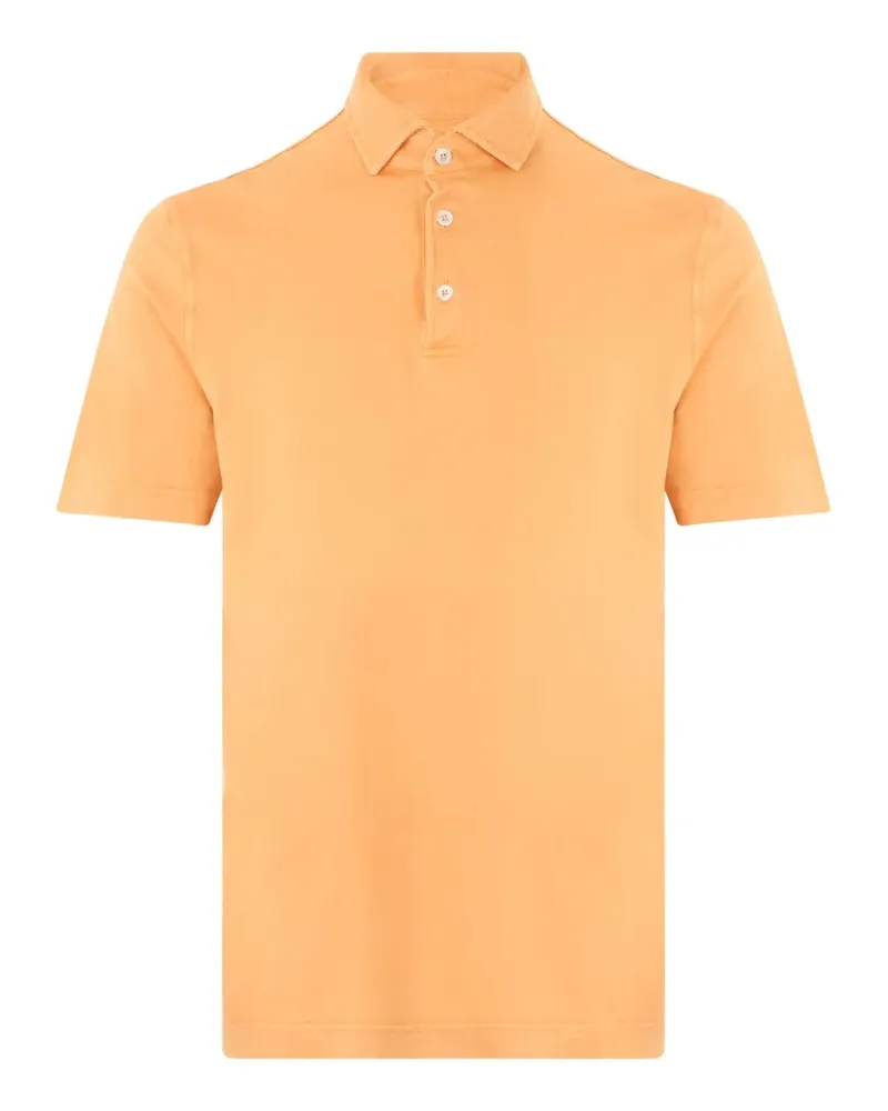 Fedeli short-sleeve polo shirt - Orange Orange