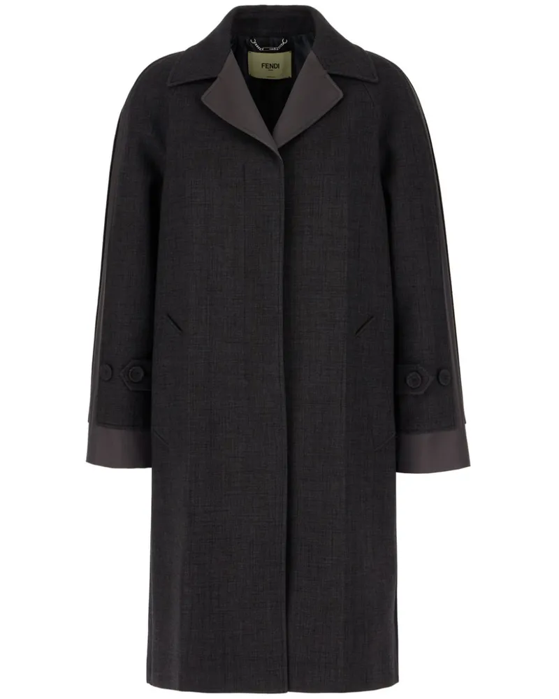 Fendi Mantel mit verdecktem Verschluss - Grau Grau