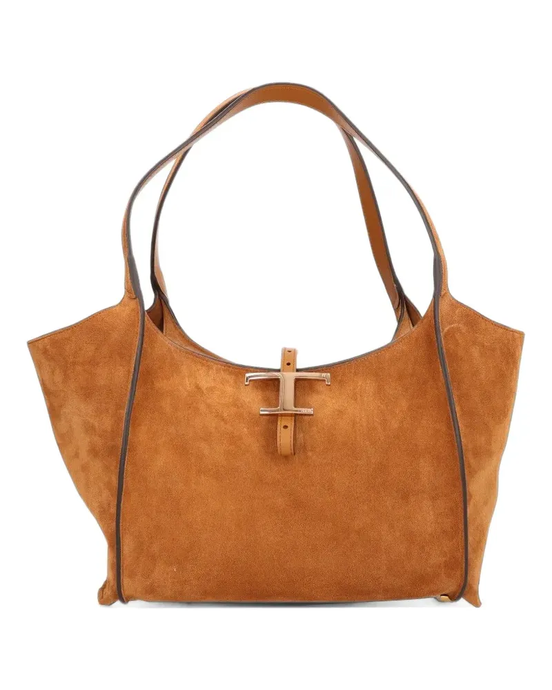 TOD'S T Timeless Tote Bag - Braun Braun