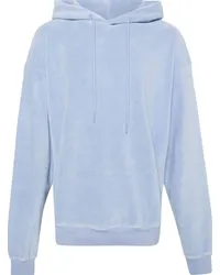 Martine Rose Frottee-Hoodie mit tiefen Schultern Blau