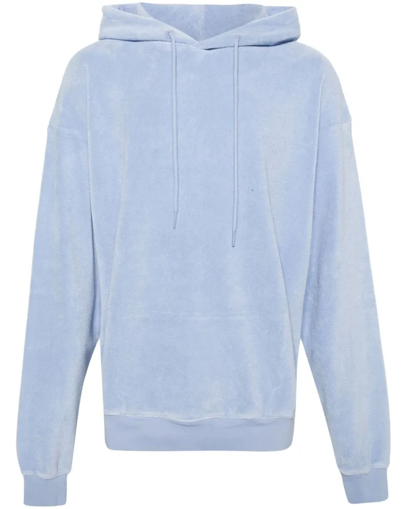 Martine Rose Frottee-Hoodie mit tiefen Schultern - Blau Blau