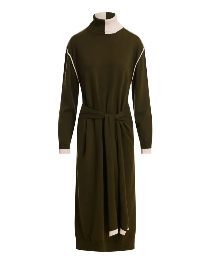 Essentiel Kirly Midikleid mit Taillenband - Grün Grün