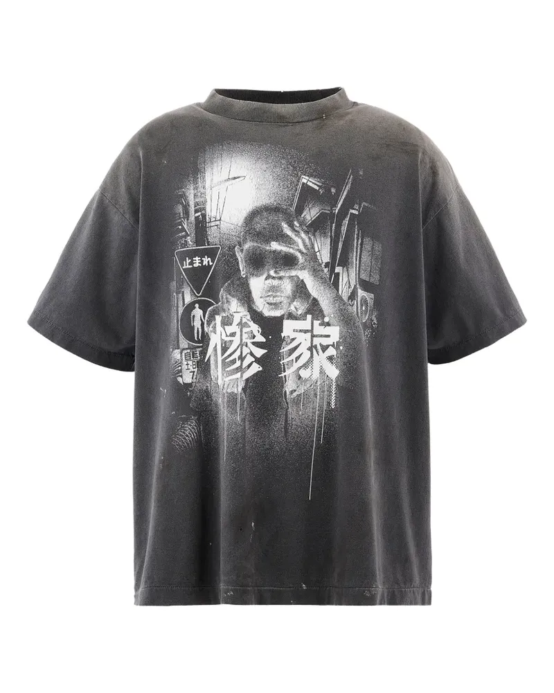 SAINT MXXXXXX graphic-print crew-neck T-shirt - Schwarz Schwarz