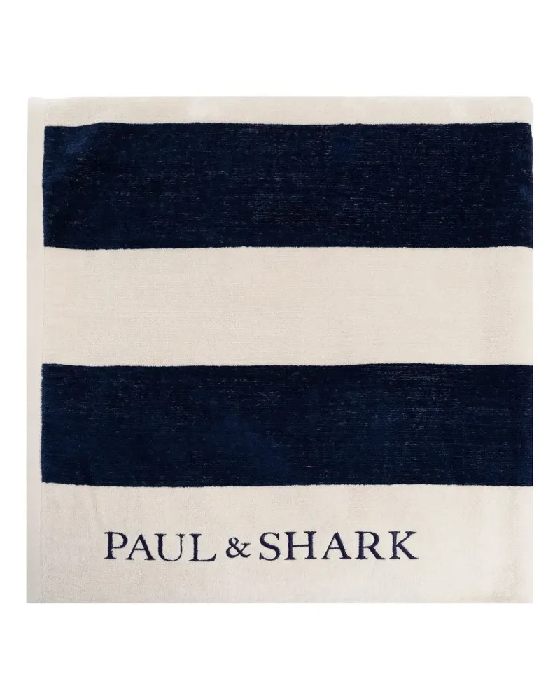 Paul & Shark Gestreiftes Strandtuch - Blau Blau