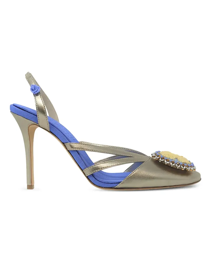 MADISON.MAISON Cameo slingback pumps - Gold Gold