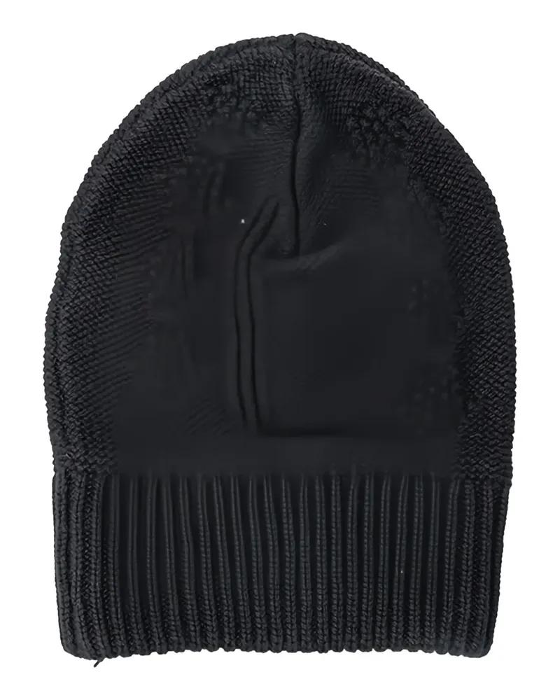 The Viridi-anne ribbed-brim beanie hat - Schwarz Schwarz