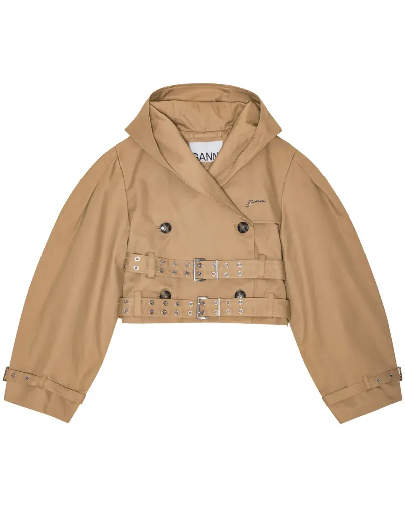 Ganni Klassische Kapuzenjacke - Braun Braun