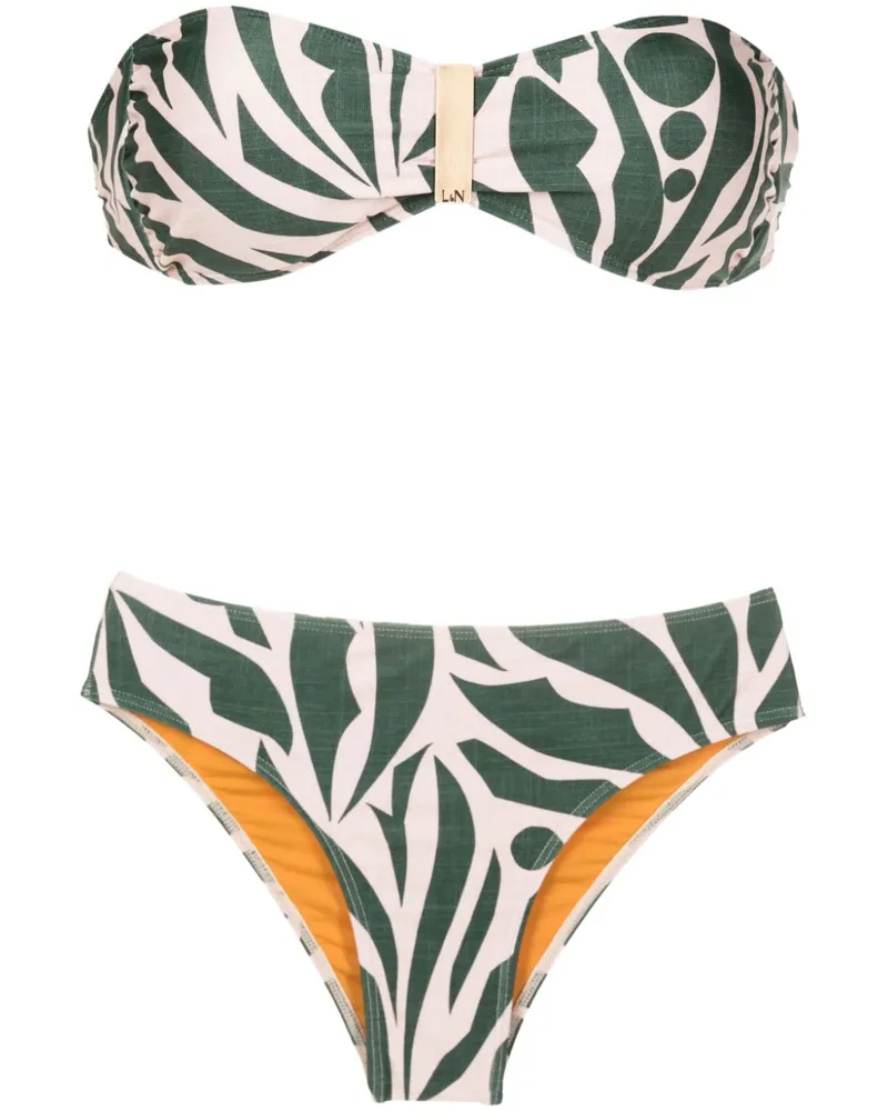 Lygia & Nanny Ester Bikini mit abstraktem Print - Grün Grün