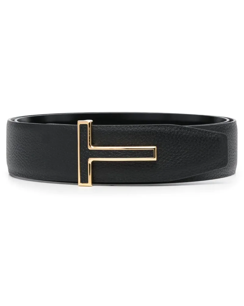 Tom Ford Gürtel mit Logo-Schnalle - Schwarz Schwarz