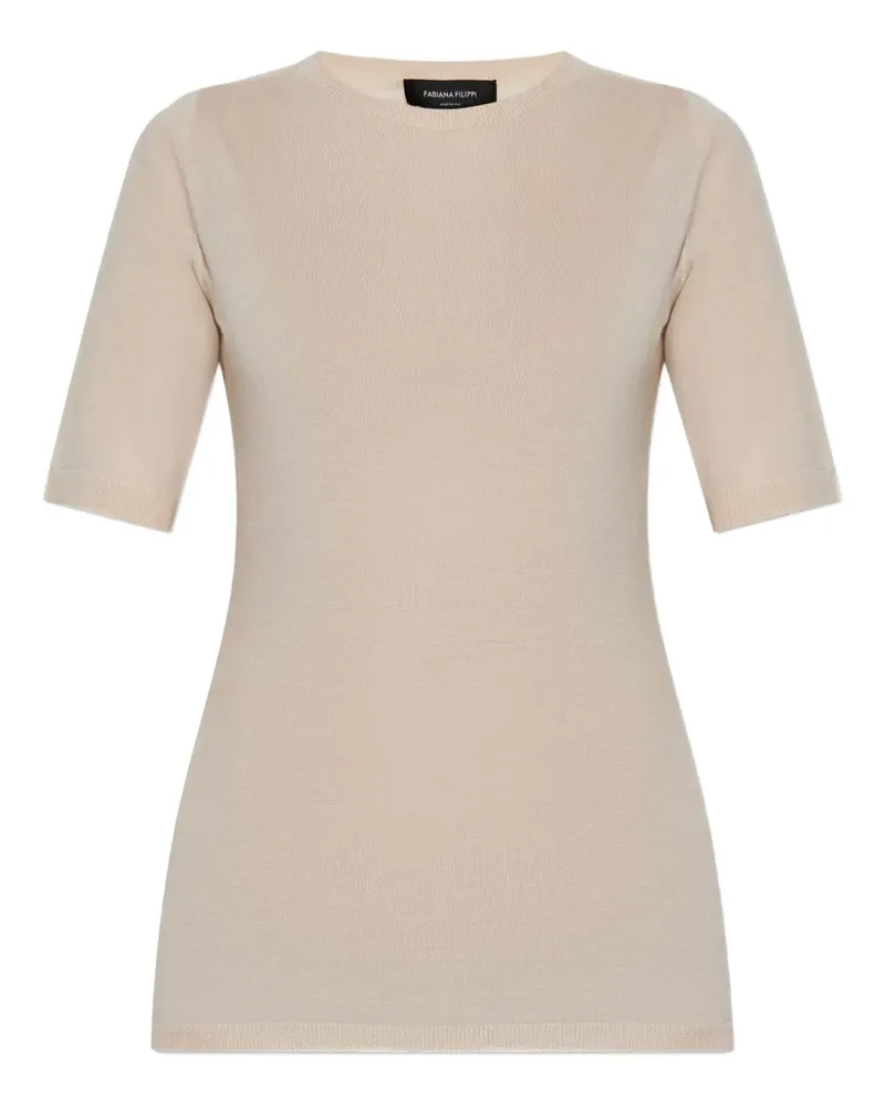 Fabiana Filippi Fein gestricktes T-Shirt - Nude Nude