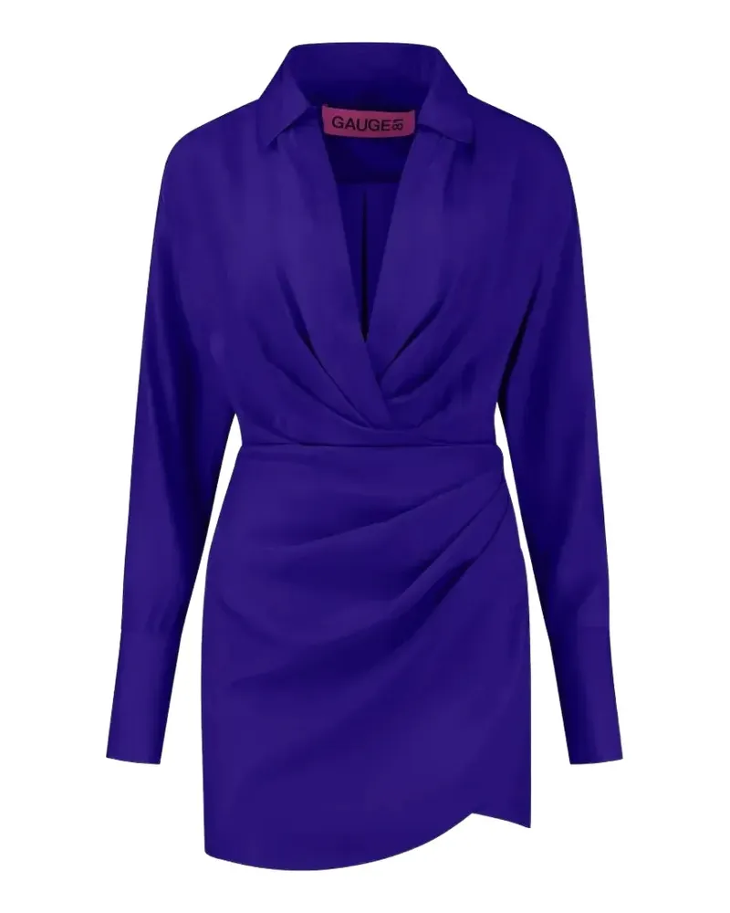 GAUGE81 Naha asymmetric shirt dress - Blau Blau
