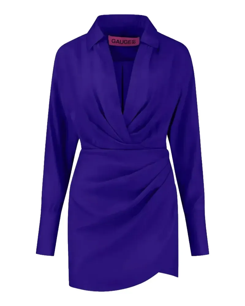 GAUGE81 Asymmetrisches Naha Hemdkleid - Blau Blau