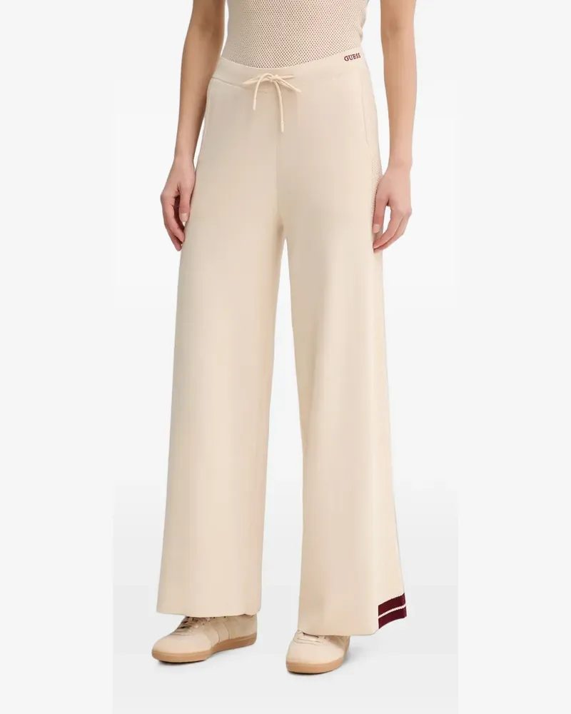 Guess drawstring wide-leg track pants - Nude Nude