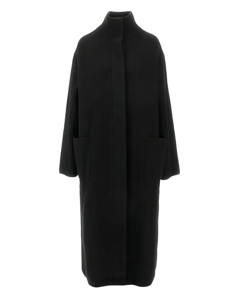 Emporio Armani Langer Mantel mit Rollkragen - Schwarz Schwarz