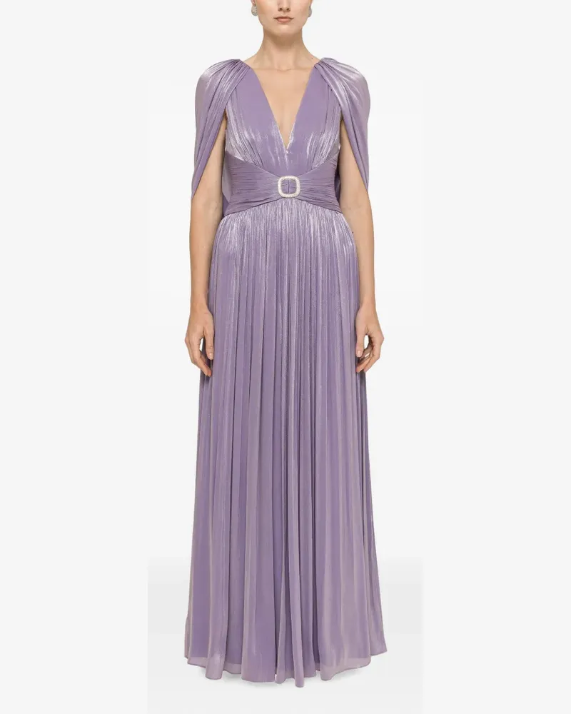 NISSA open-back chiffon maxi dress - Violett Violett