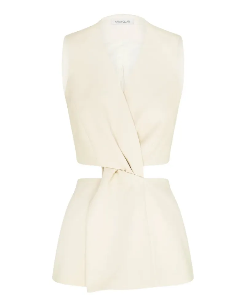 Anna Quan Sia wrap-front vest - Nude Nude